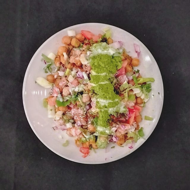 Aloo Tikki Chana Chat.