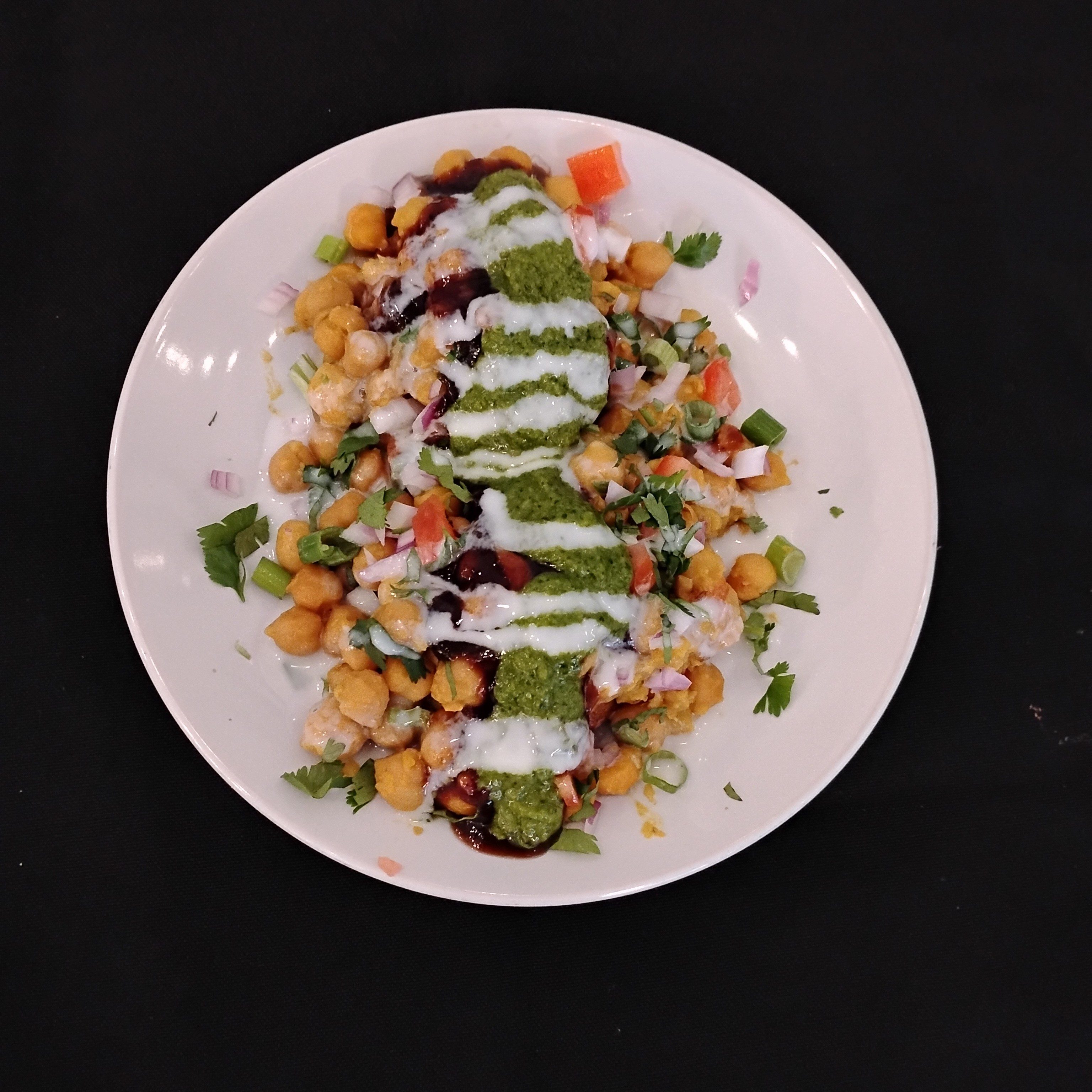 Aloo Tikki Chana Chaat.
