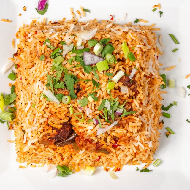 Chicken Manchurian & Chilli Garlic Fried Rice.